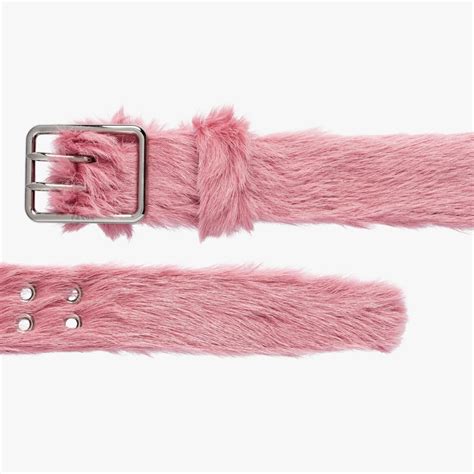 prada fur belt